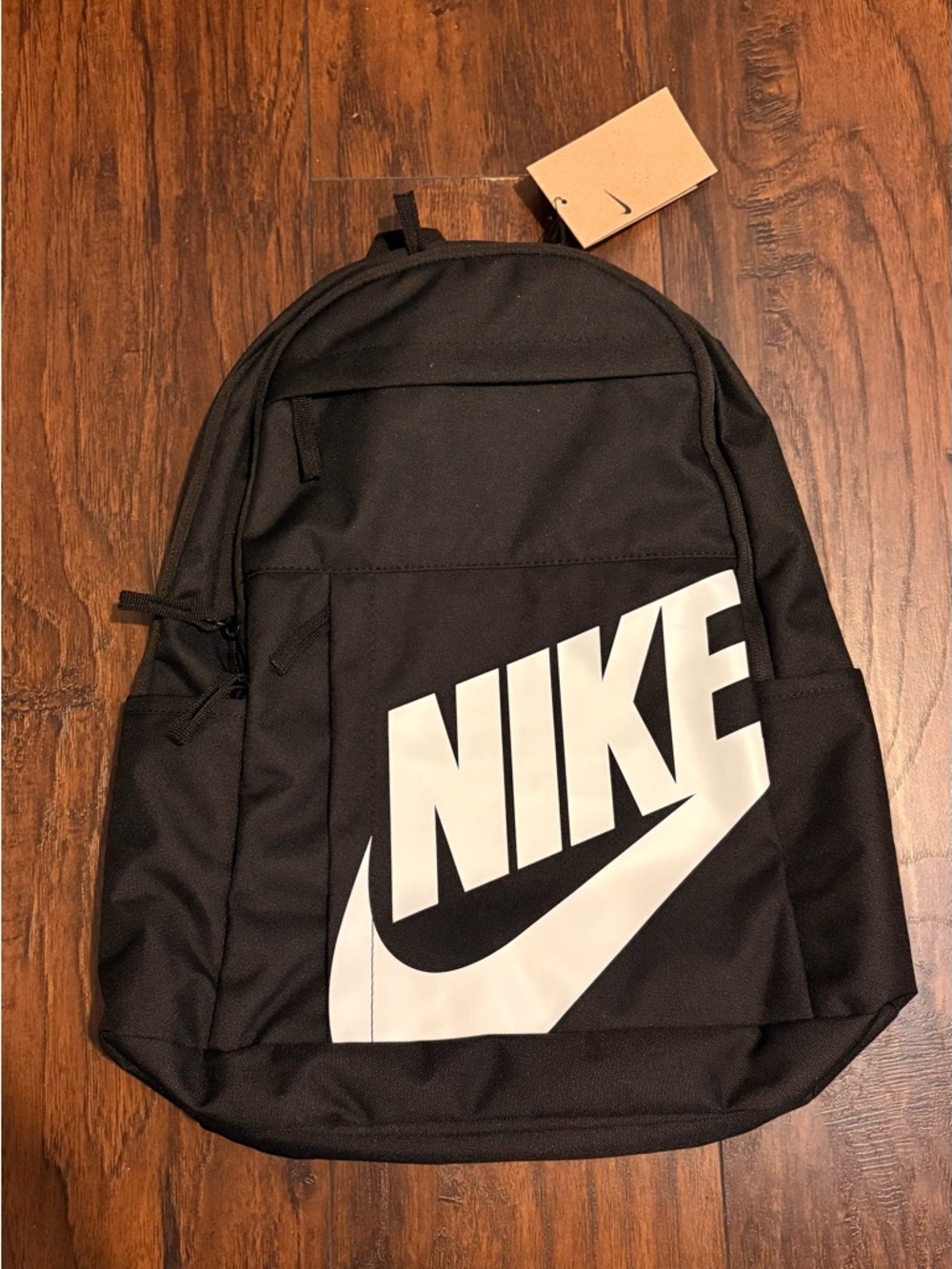 Nike Black Backpack with Large White Logo